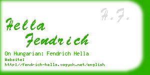 hella fendrich business card